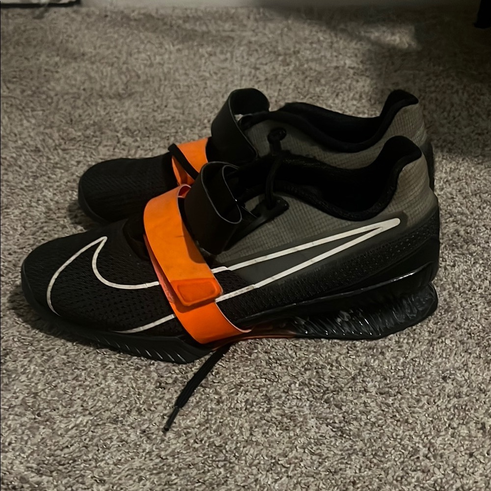 Black and Orange Athletic Shoes